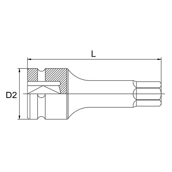 Tuýp đen đầu vít 3/8